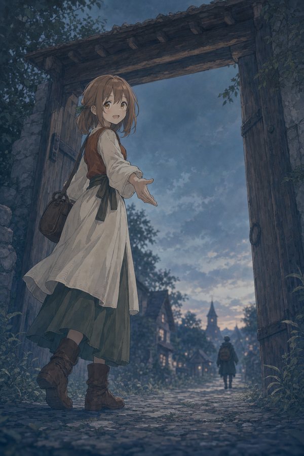 「……見かけない顔。門の前で、迷ってるみたい」